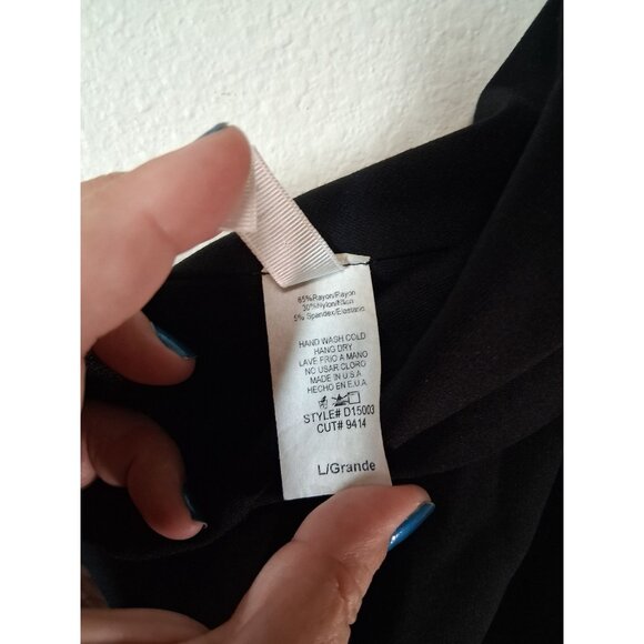 I Modee Dress Off Shoulder Business Casual Boho Office Black Women's Size Large - Picture 6 of 6